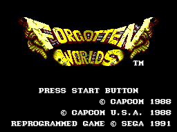 Forgotten Worlds (Europe) Title Screen